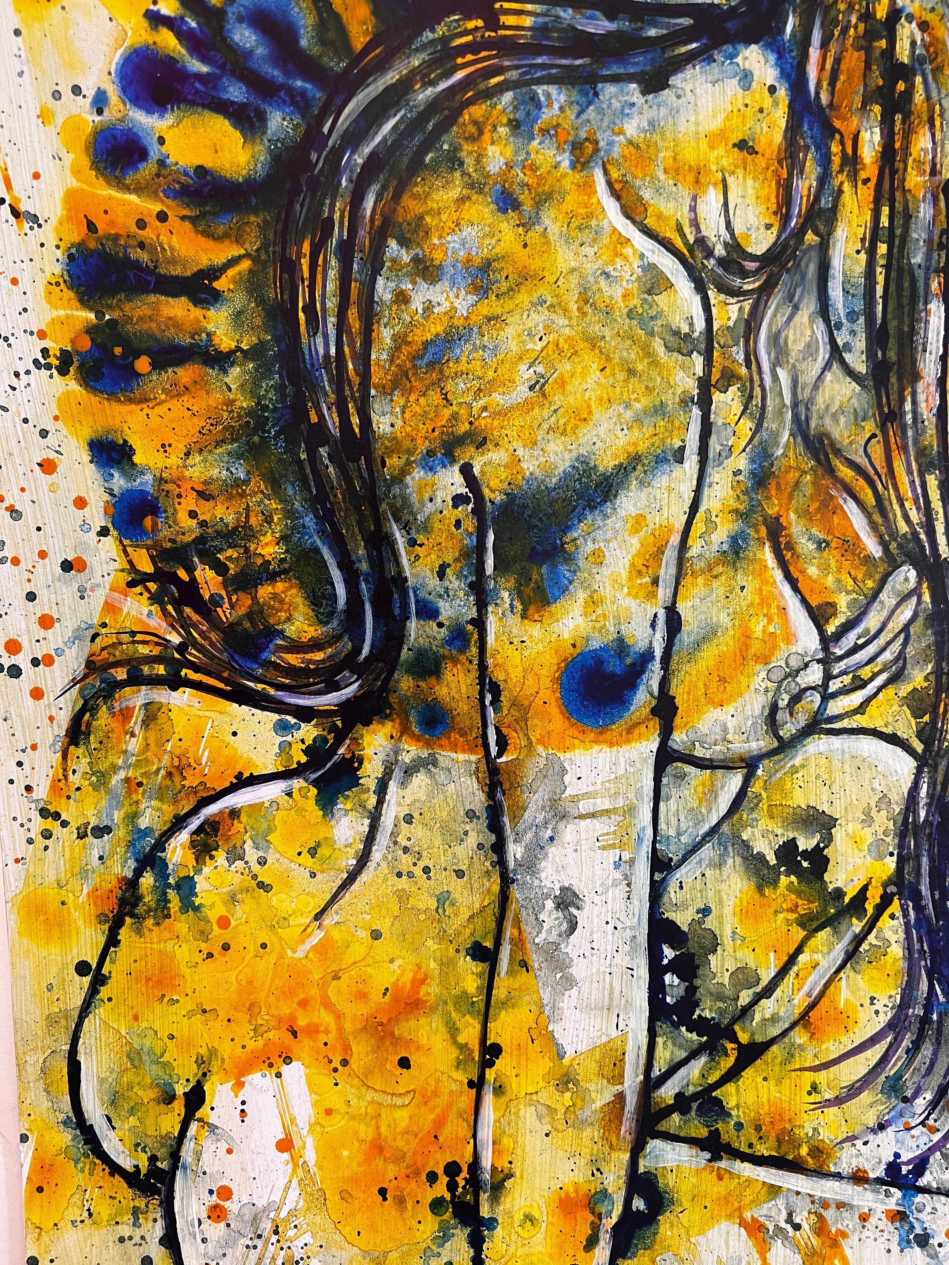 Nude, Symbolist painting , sun & nude,  Sun-Kissed Tresses by Hrair . 4