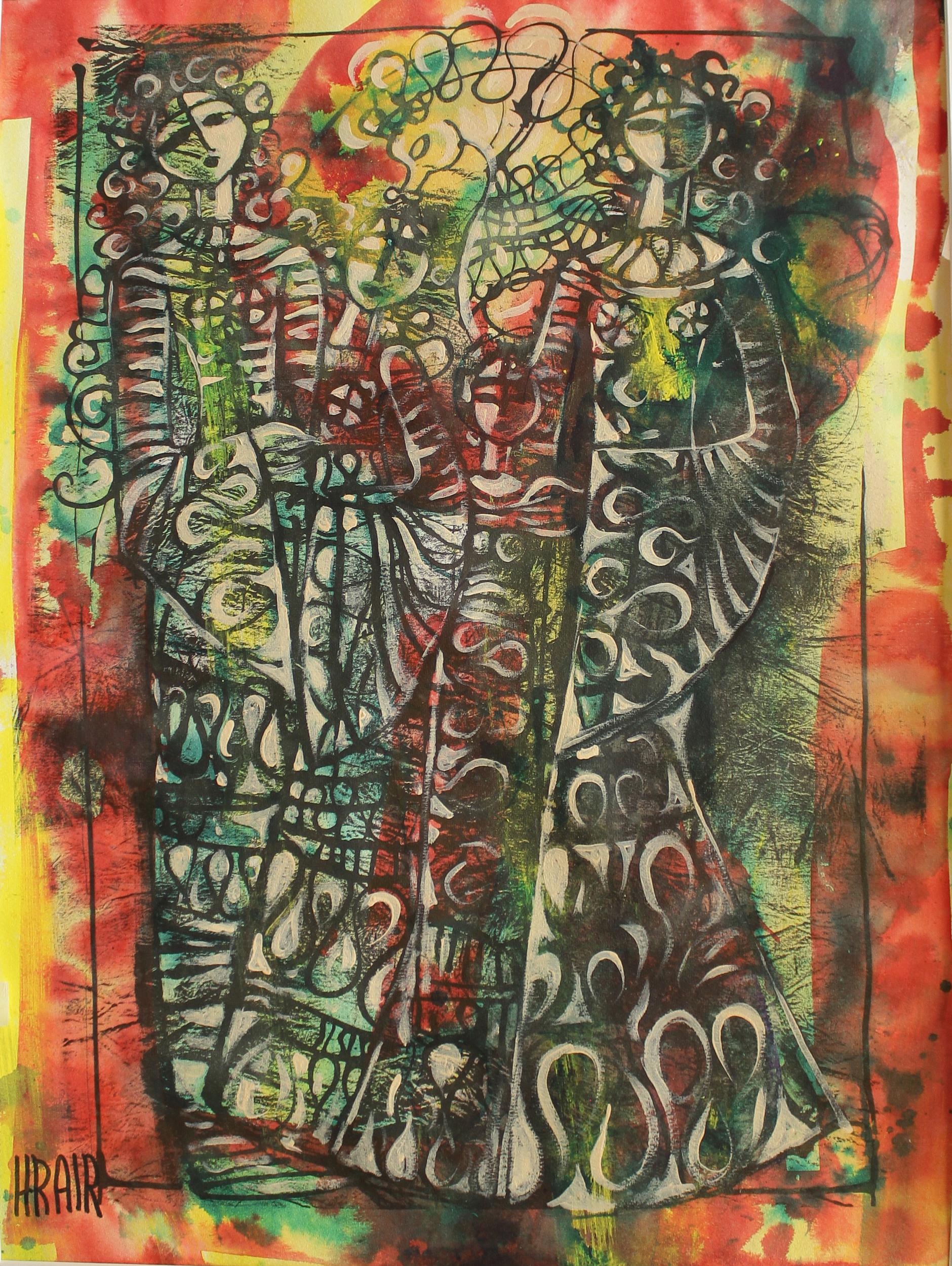Untitled, figures in green.