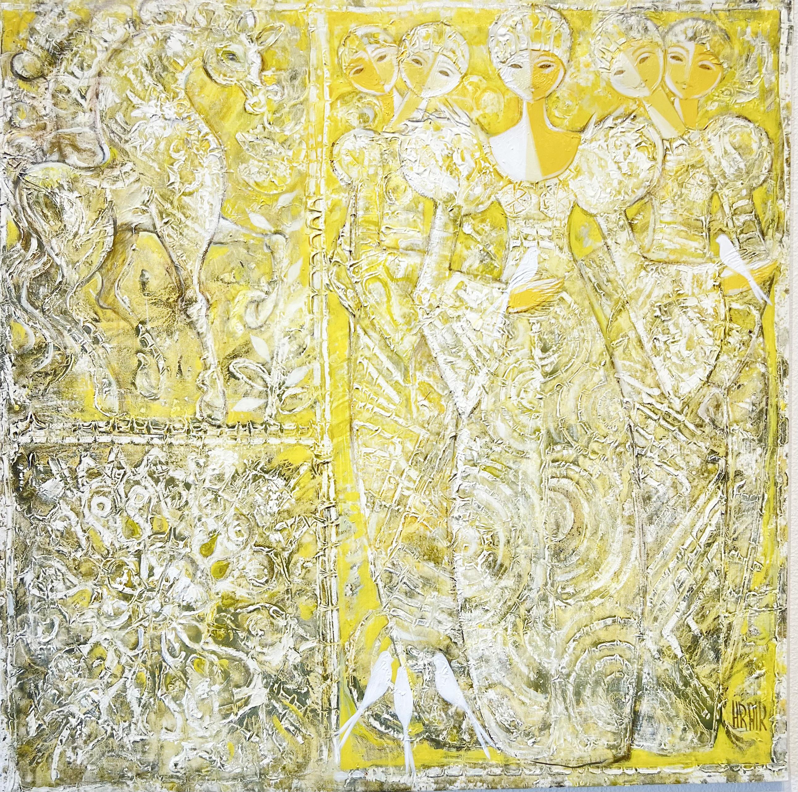 Une nuance plus blanche de seau - Symbolisme Painting par Hrair Diarbekirian