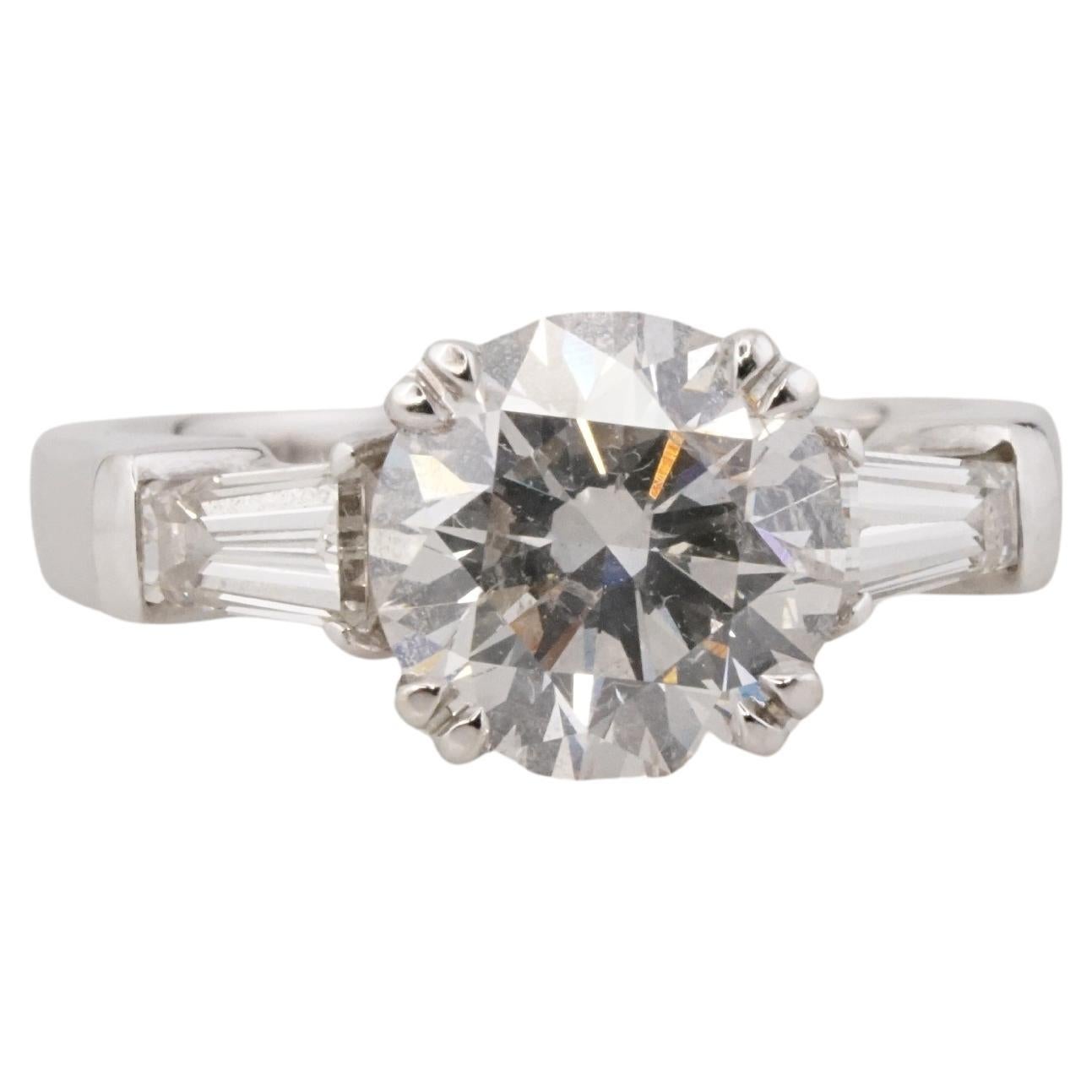 HRD 2 Karat runder Diamantring mit Herzen und Pfeilen im Brillantschliff