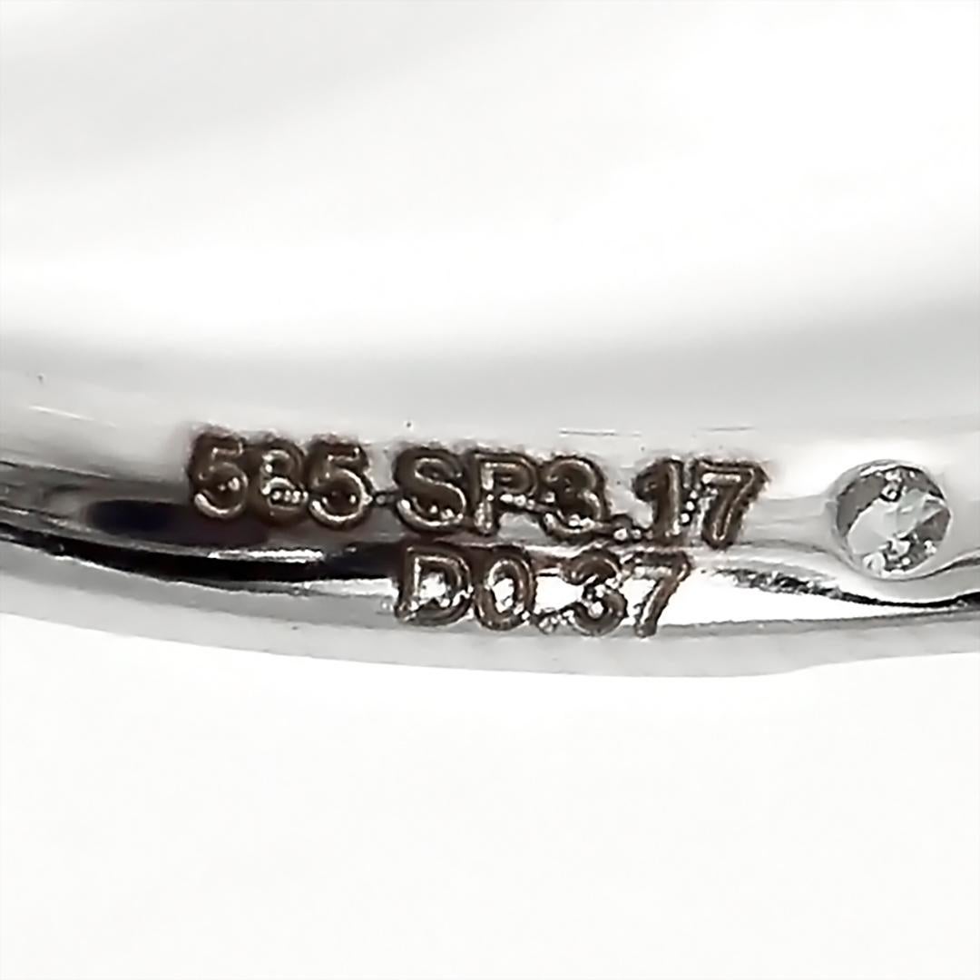 HRD 3.17 Ct 14K White Gold Unheated Purple Spinel&Diamonds Engagement Ring im Angebot 2