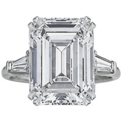 IMPORTANT 6.50 Carat Emerald Cut Engagement Ring