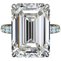 GIA Certified 2 Carat  Emerald Cut Diamond Solitaire Ring