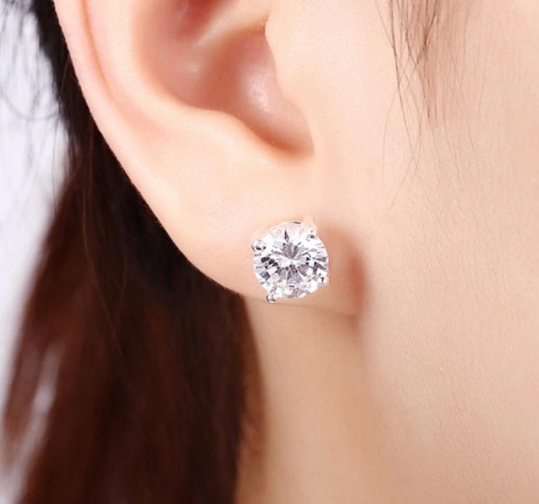 INTERNALLY FLAWLESS GIA 2.38 Carats Diamond Studs For Sale at 1stDibs