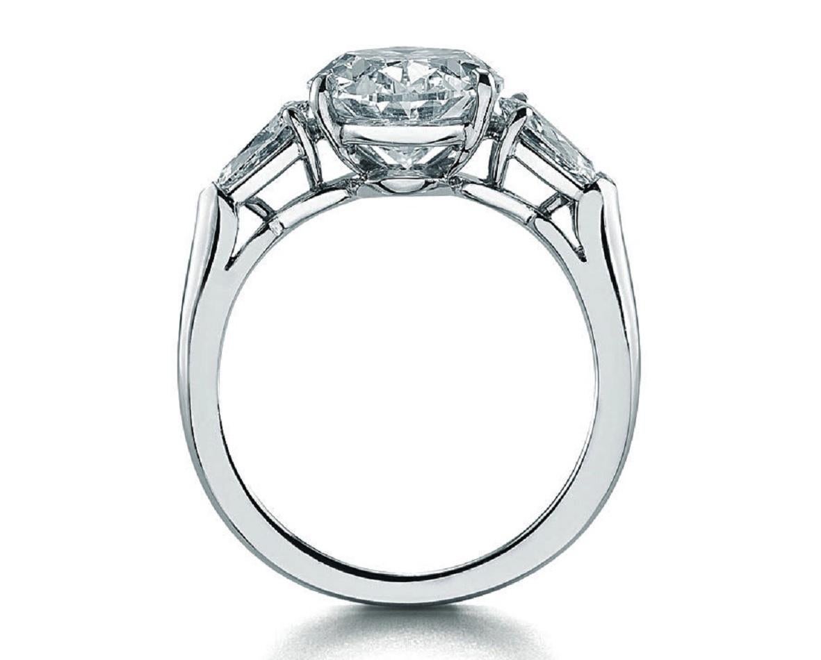 GIA 3.75 Carat Oval Diamond Ring