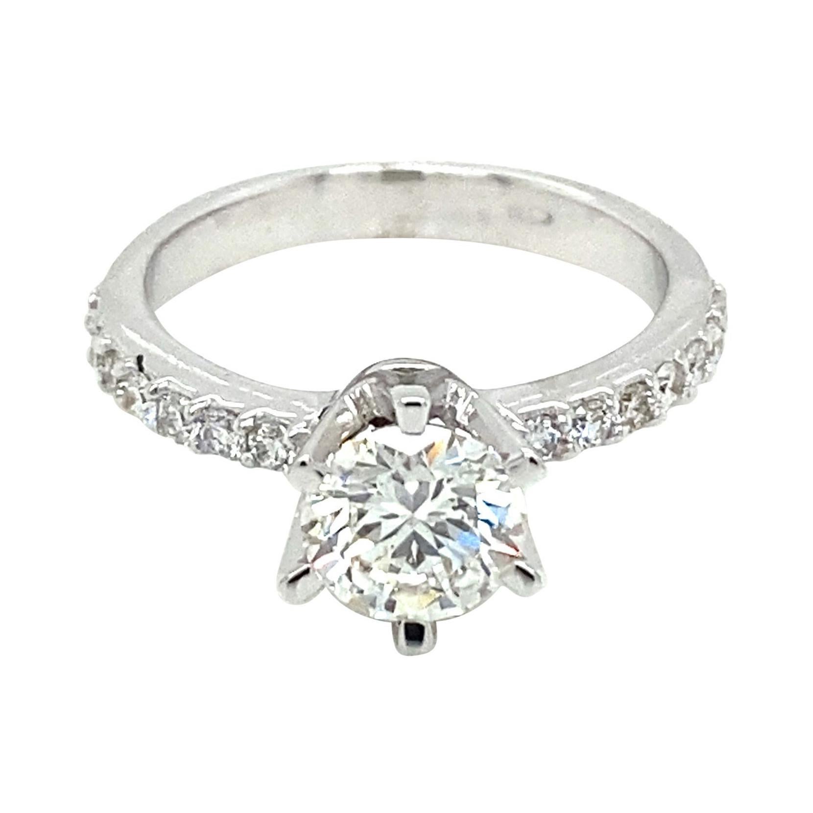 HRD Antwerp 2.80 Carat ThreeStone Cushion Diamond Ring For Sale at