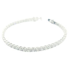 HRD Antwerp Certified 6.65 Carat G/VS-SI Diamond Tennis Bracelet 18k White Gold