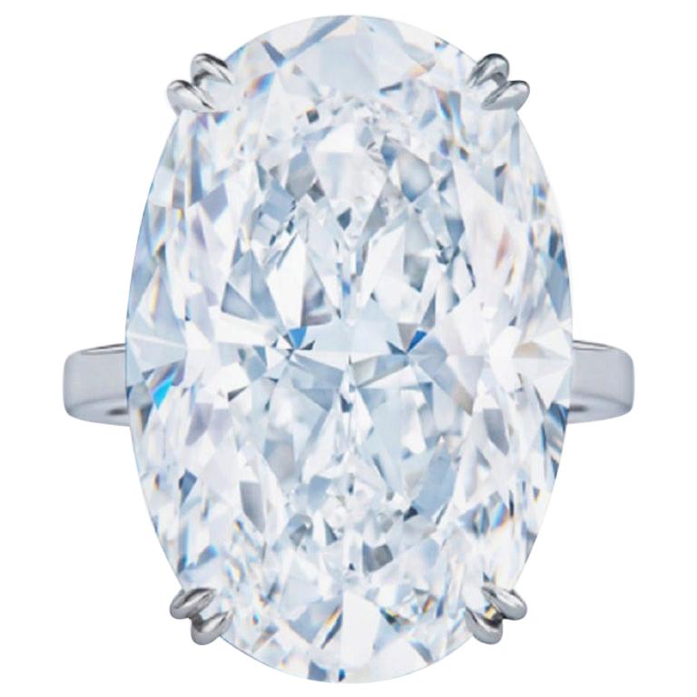 IDEAL CUT GIA Certified 5 Carat Oval Diamond Ring 