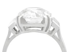 HRD Antwerp Graded 3.41 Carat Diamond and Platinum Cocktail Ring