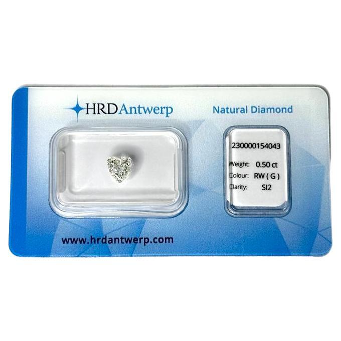 HRD Certified 0.50ct Heart-Cut Diamond Valentine's Day For Sale