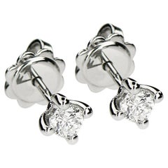 HRD Certified 0.60 Carat Vanity Diamonds Set in 18Kt White Gold Stud Earrings
