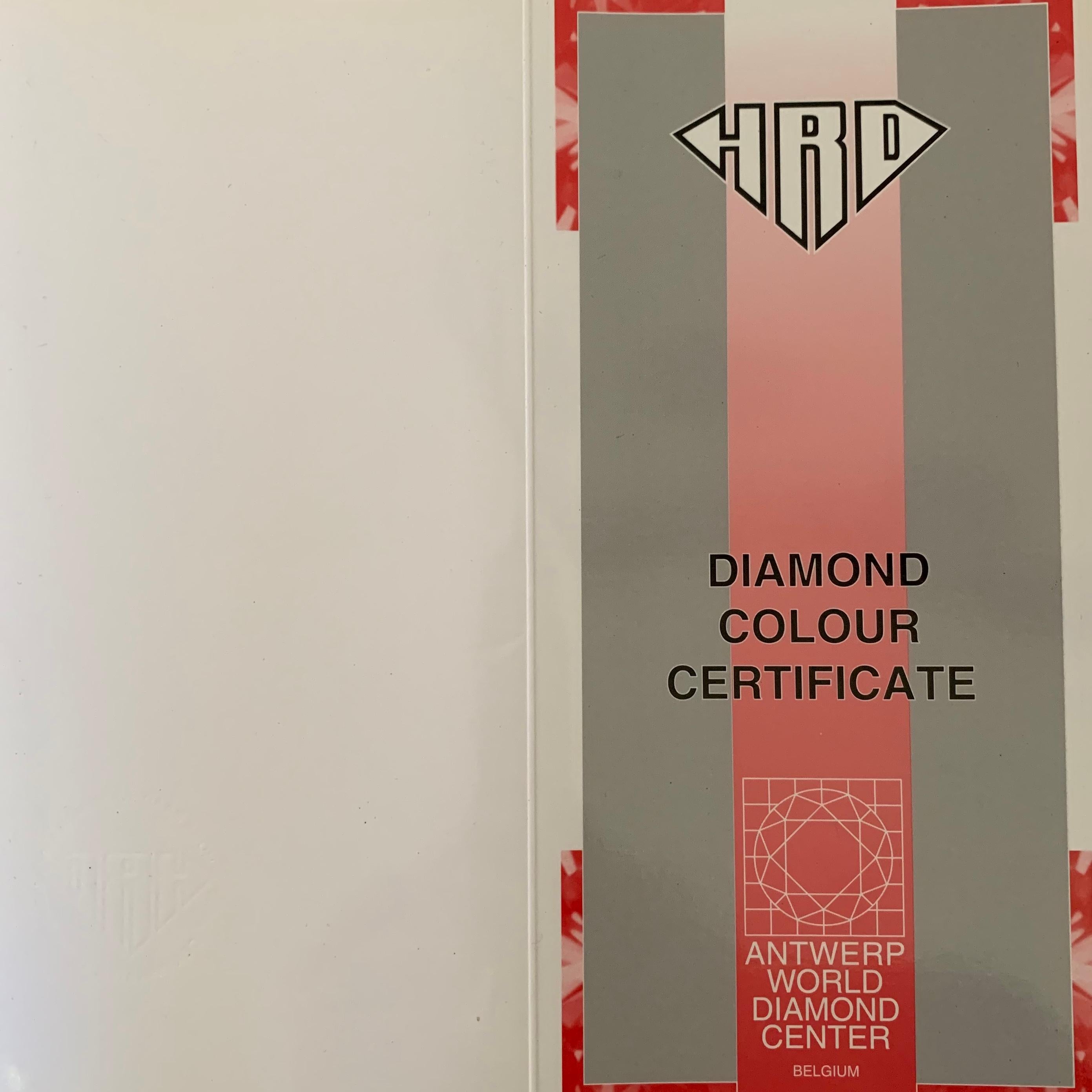 HRD Certified 0.82 Carat Fancy Intense Orange Diamond Pave Cocktail Ring 12