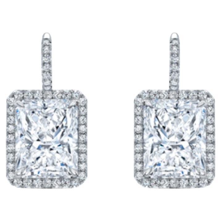 HRD-zertifizierte 10,00 Karat natürliche Diamanten 18K Gold Ohrringe
