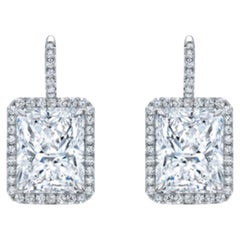 HRD-zertifizierte 10,00 Karat natürliche Diamanten 18K Gold Ohrringe
