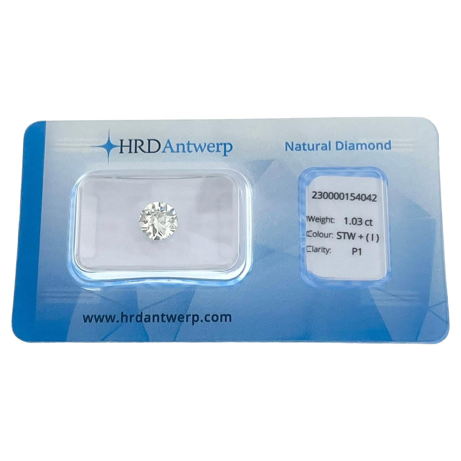HRD-zertifizierter 1,03 Karat Diamant im alteuropäischen Schliff im Angebot