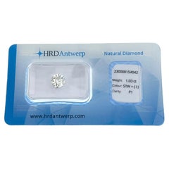 Diamant certifié HRD de 1,03 carat de taille européenne ancienne