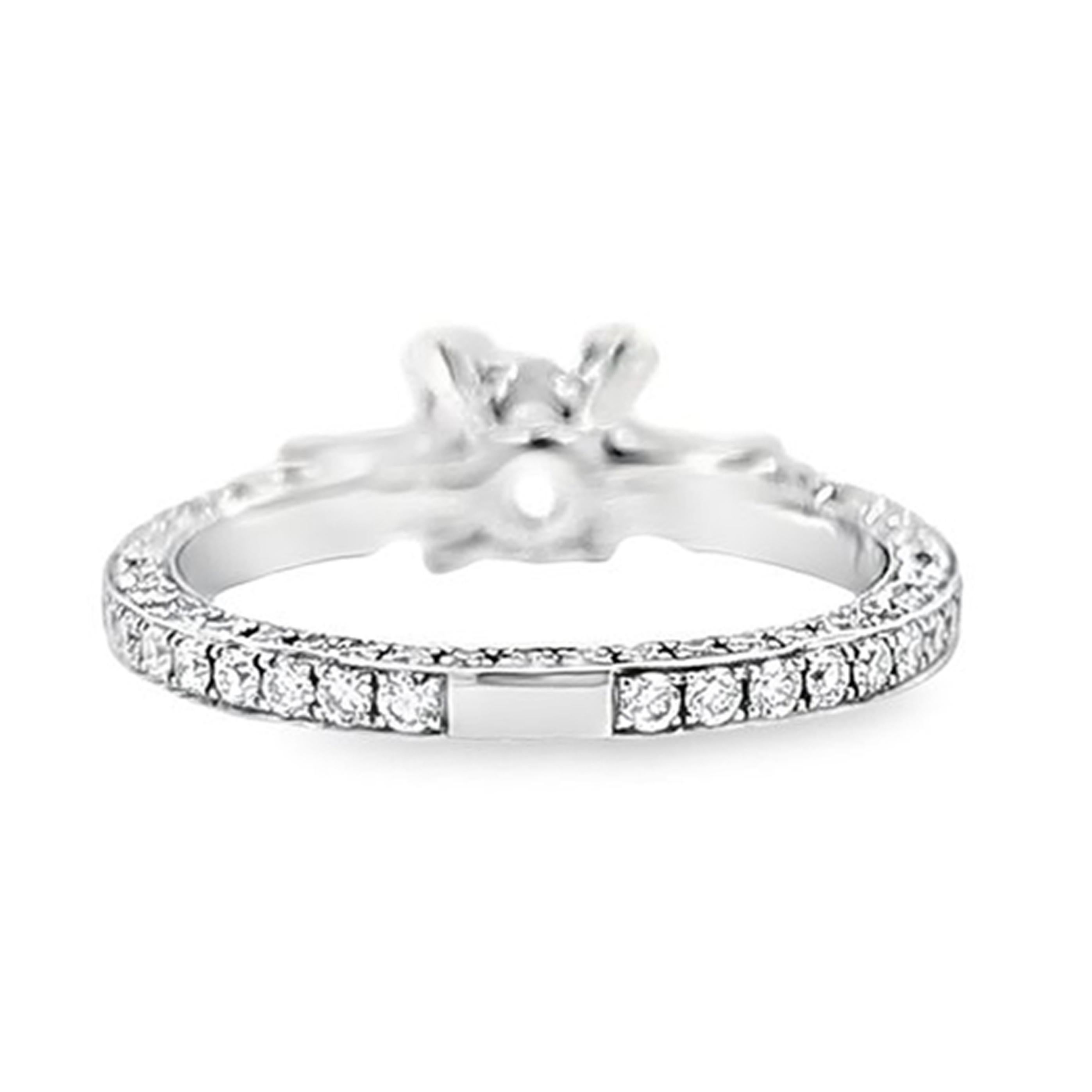 Bague de fiançailles en diamant rond naturel certifié HRD de 1,05 carat Excellent état - En vente à Coral Gables, FL