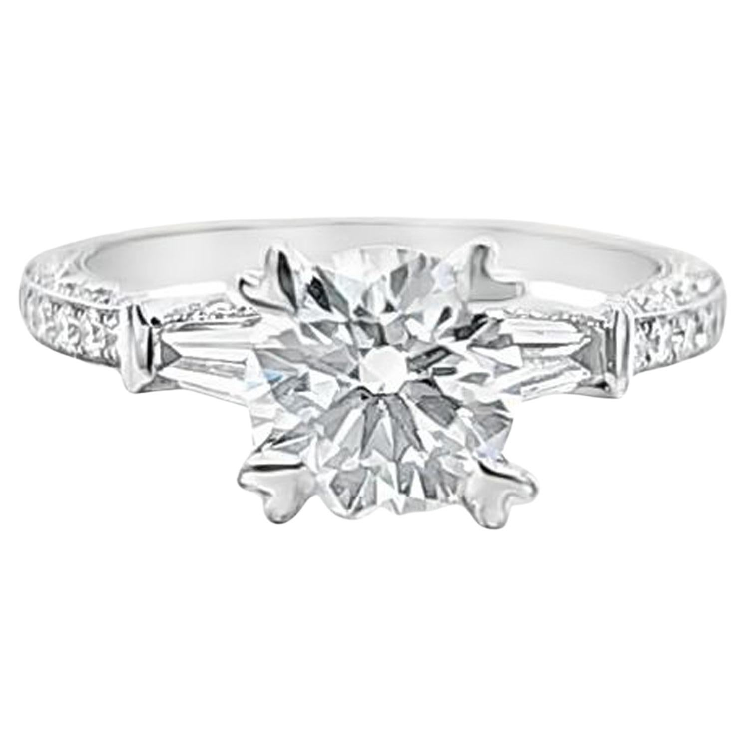HRD Certified 1.05 carat natural round diamond engagement ring