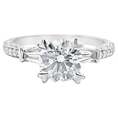 HRD Certified 1.05 carat natural round diamond engagement ring