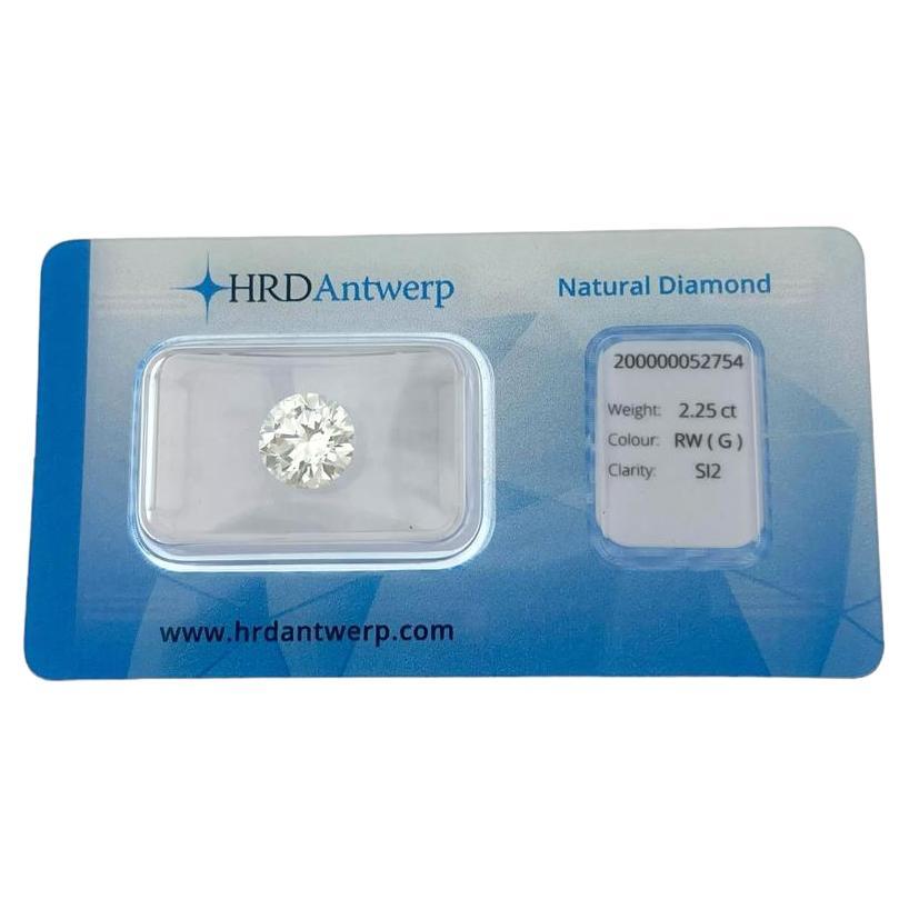 HRD Certified 2.25ct Brilliant-Cut Natural Diamond 