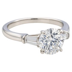 Bague certifiée HRD avec diamants taille ronde de 2,30 carats