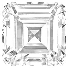 HRD Certified 25 Carat Emerald Cut Diamond Platinum Ring
