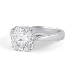 HRD Certified  3.02ct Round Brilliant Diamond Engagement Ring 18k White Gold