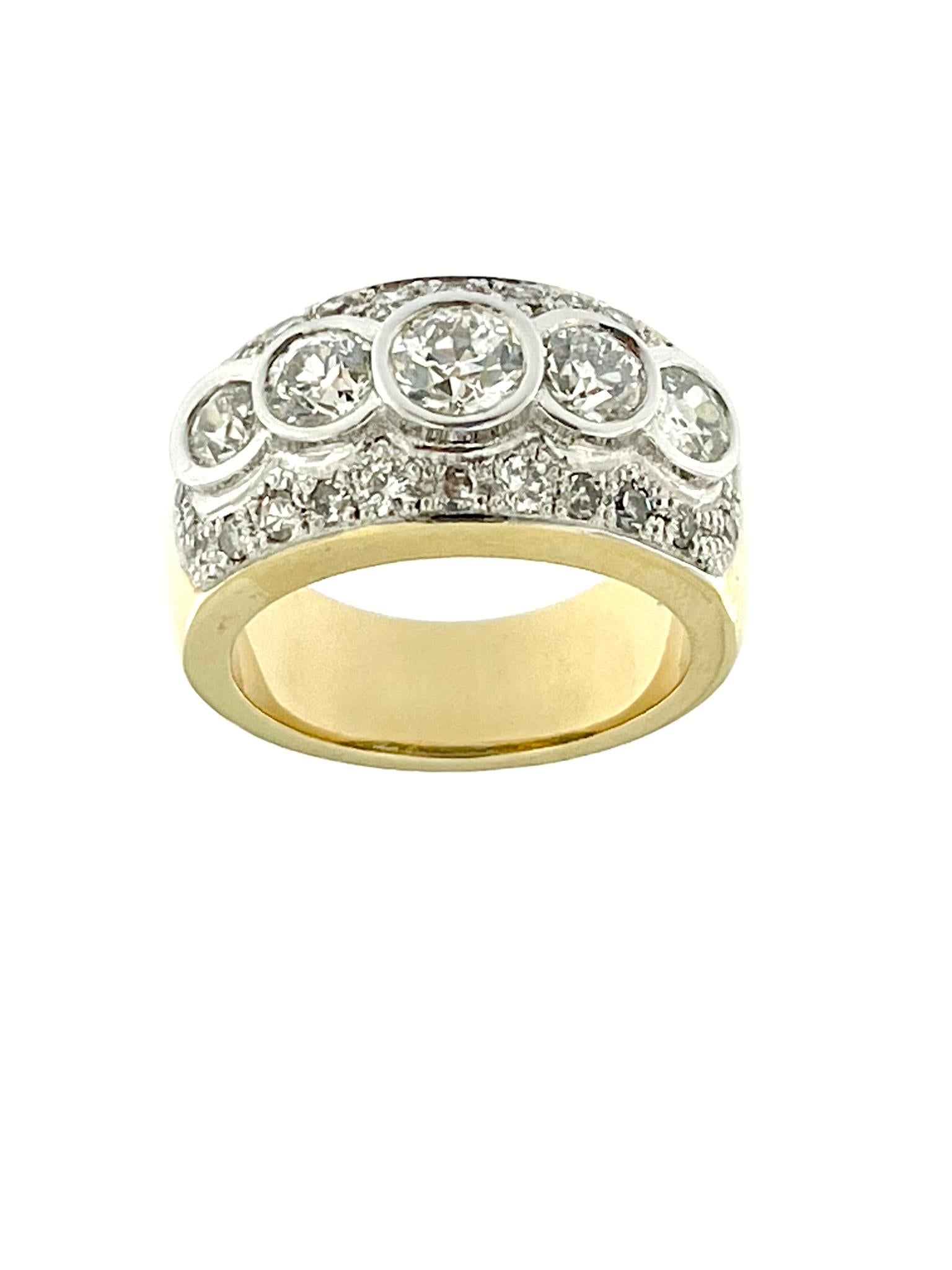 The HRD Certified 3.25ct Diamond Ring is an exquisite piece of jewelry crafted with precision and elegance. The ring features 3.25-carat diamonds that has been certified by HRD, indicating high-quality and authenticity. The diamond is set in a