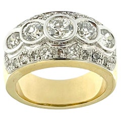 HRD Certified 3.25ct Diamond Ring Yellow and White Gold