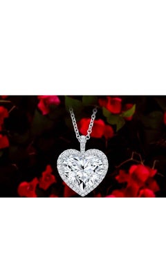 HRD zertifiziert 5,00 Karat Herzform Diamant 18k Gold-Anhänger