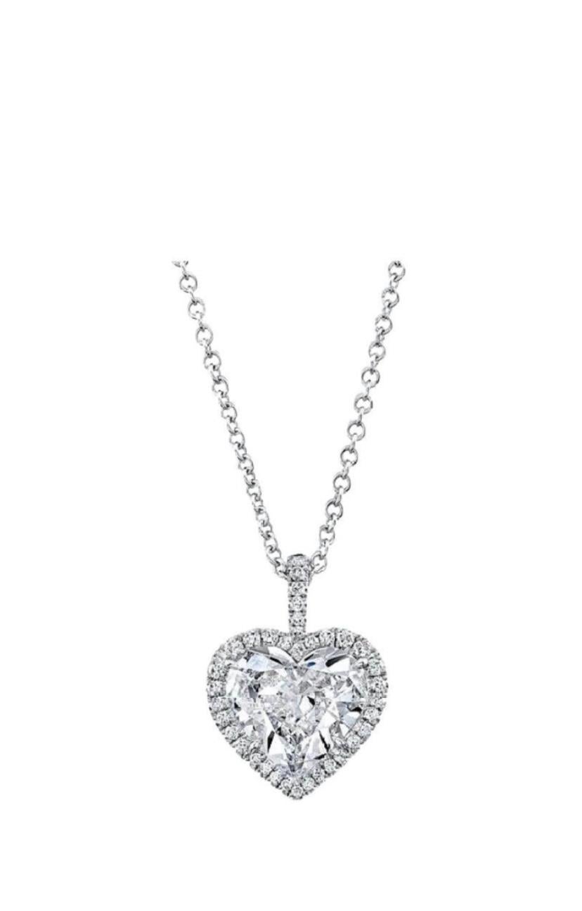 Pendentif en or 18 carats avec diamant en forme de cœur certifié HRD de 5,00 carats Pour femmes en vente