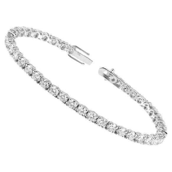 Bracciale tennis con taglio rotondo certificato HRD da 7 carati, colore G-H VVS-VS