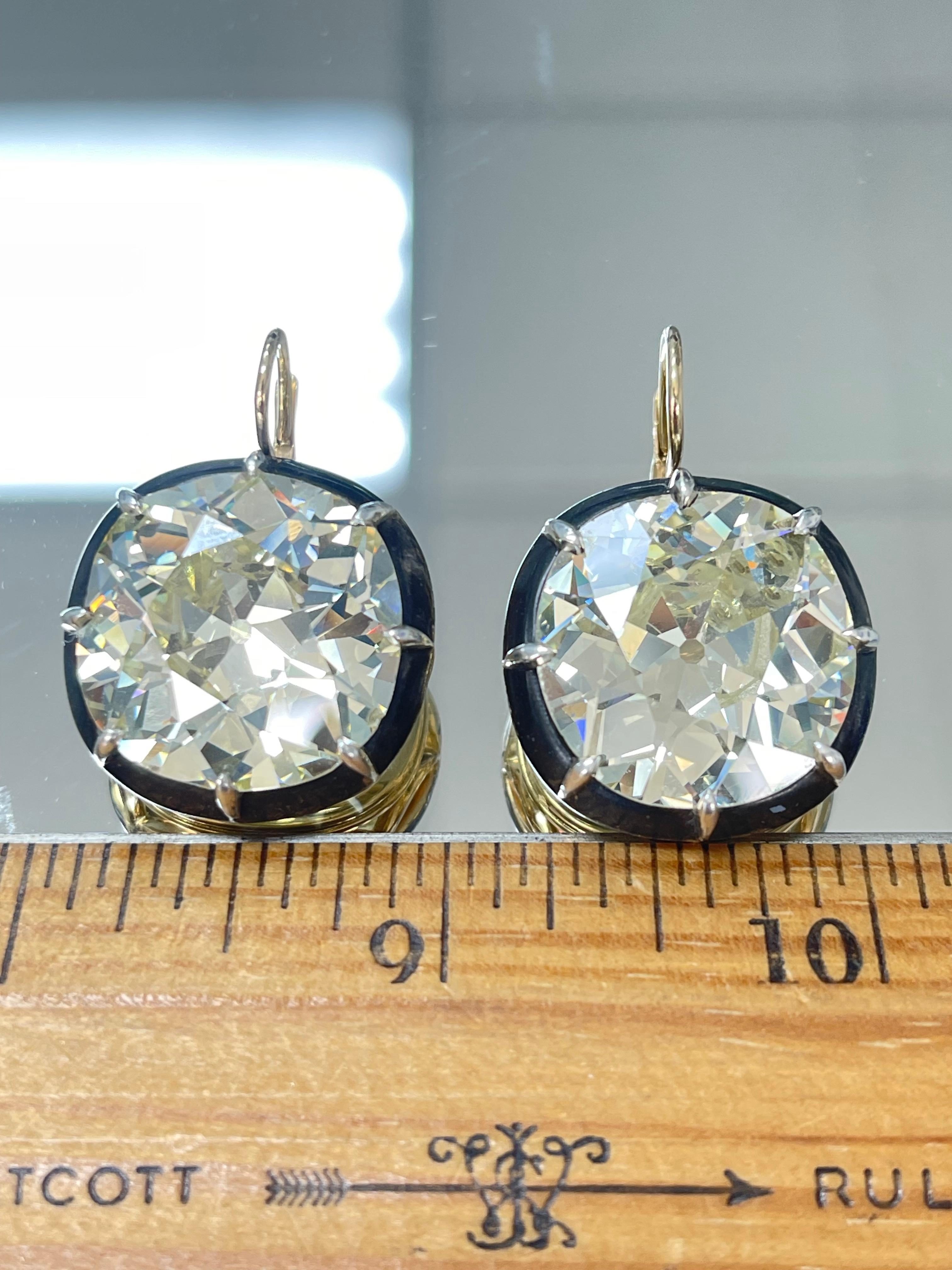 OLD CUT DIAMOND EARRING 53.41 Carat HRD CERTIFIED 2