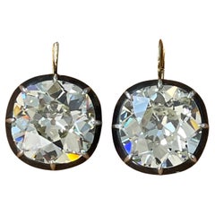 OLD CUT DIAMOND EARRING 53.41 Carat HRD CERTIFIED
