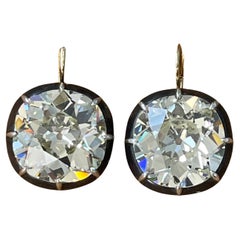 OLD CUT DIAMOND EARRING 53.41 Carat HRD CERTIFIED 