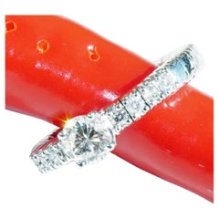 Anello flessibile con brillante certificato HRD 0,70 ct Silhouette Bentner made in Germany