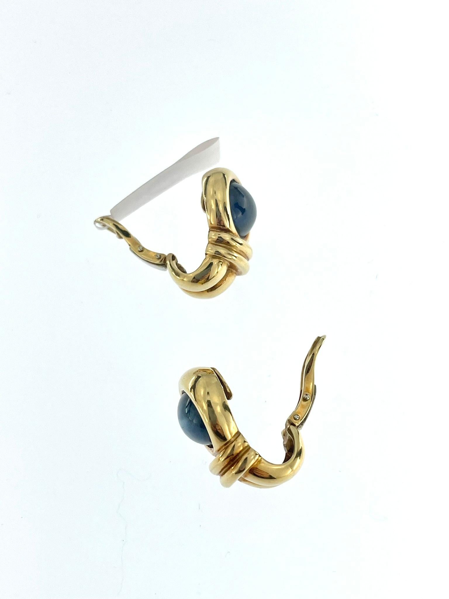 IGI zertifizierte Ceylon Saphire Gelbgold Set Ohrringe und Anhänger Damen im Angebot