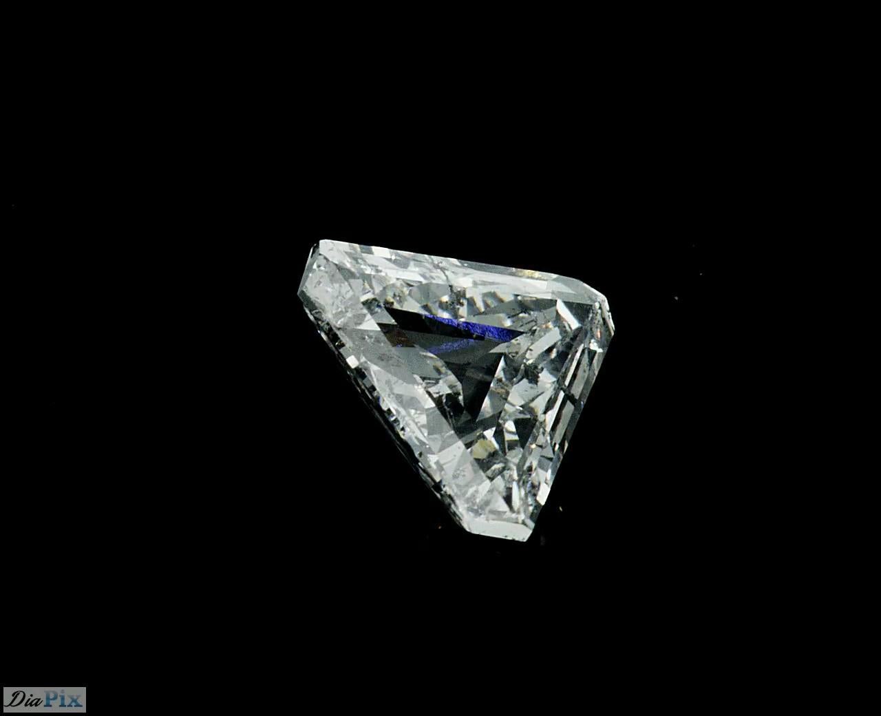 Certified Diamond, Hexagon Cut, F SI2 For Sale 4