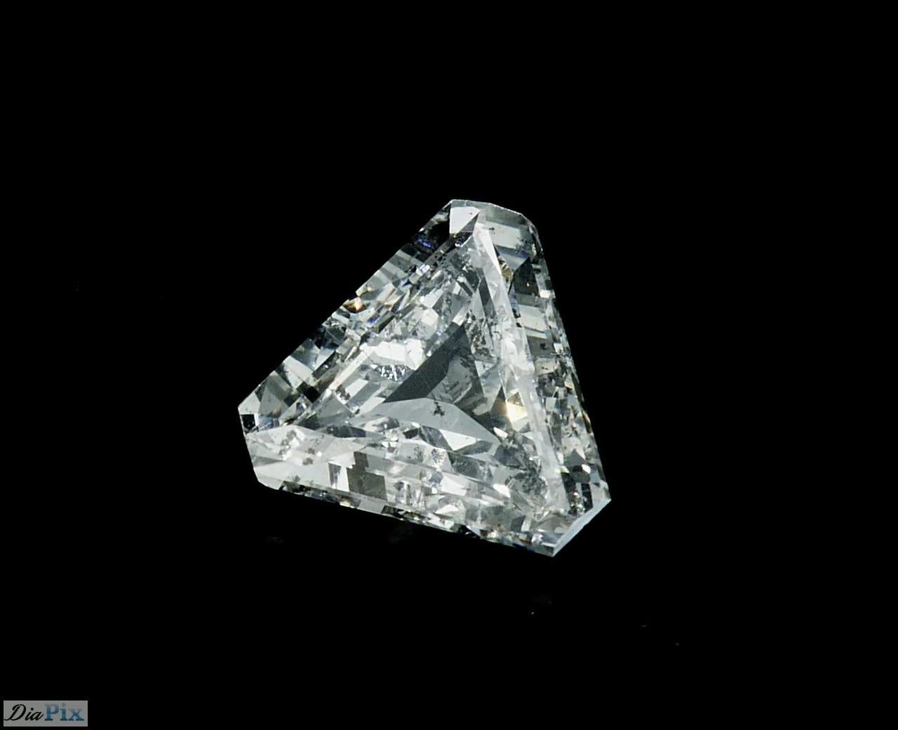 Certified Diamond, Hexagon Cut, F SI2 In New Condition For Sale In Antwerpen, BE