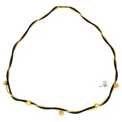 HRD Certified Diamond Necklace 2.02 Ct.K-L/SI Hexagon Cut, 18k / Leather