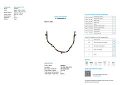 HRD Certified Diamond Necklace 2.02 Ct.K-L/SI Hexagon Cut, 18k / Leather