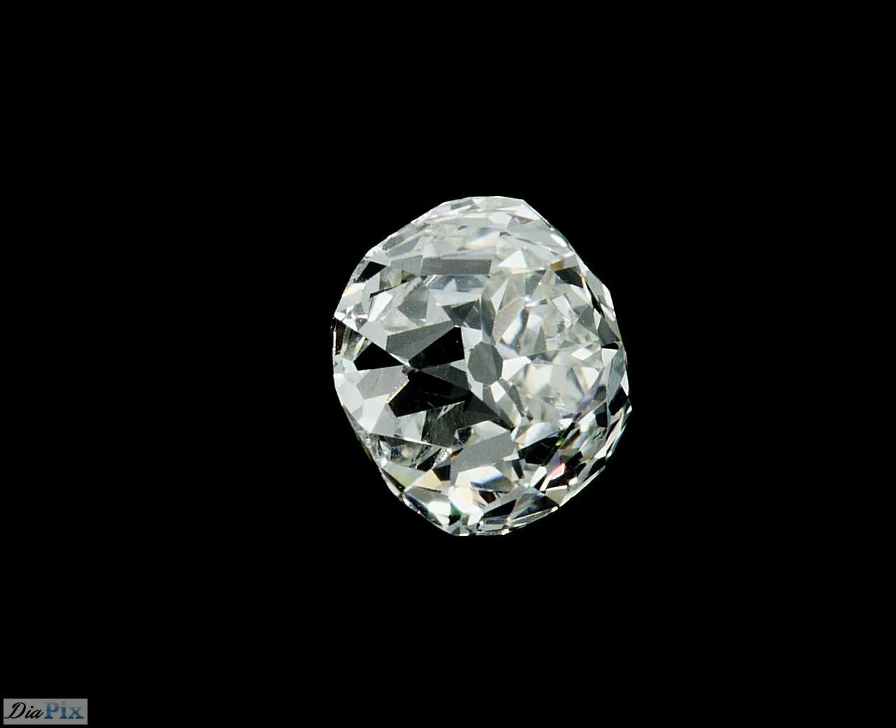Certified Diamond, Old Mine Cut, 1.61 Carat E VS2 4