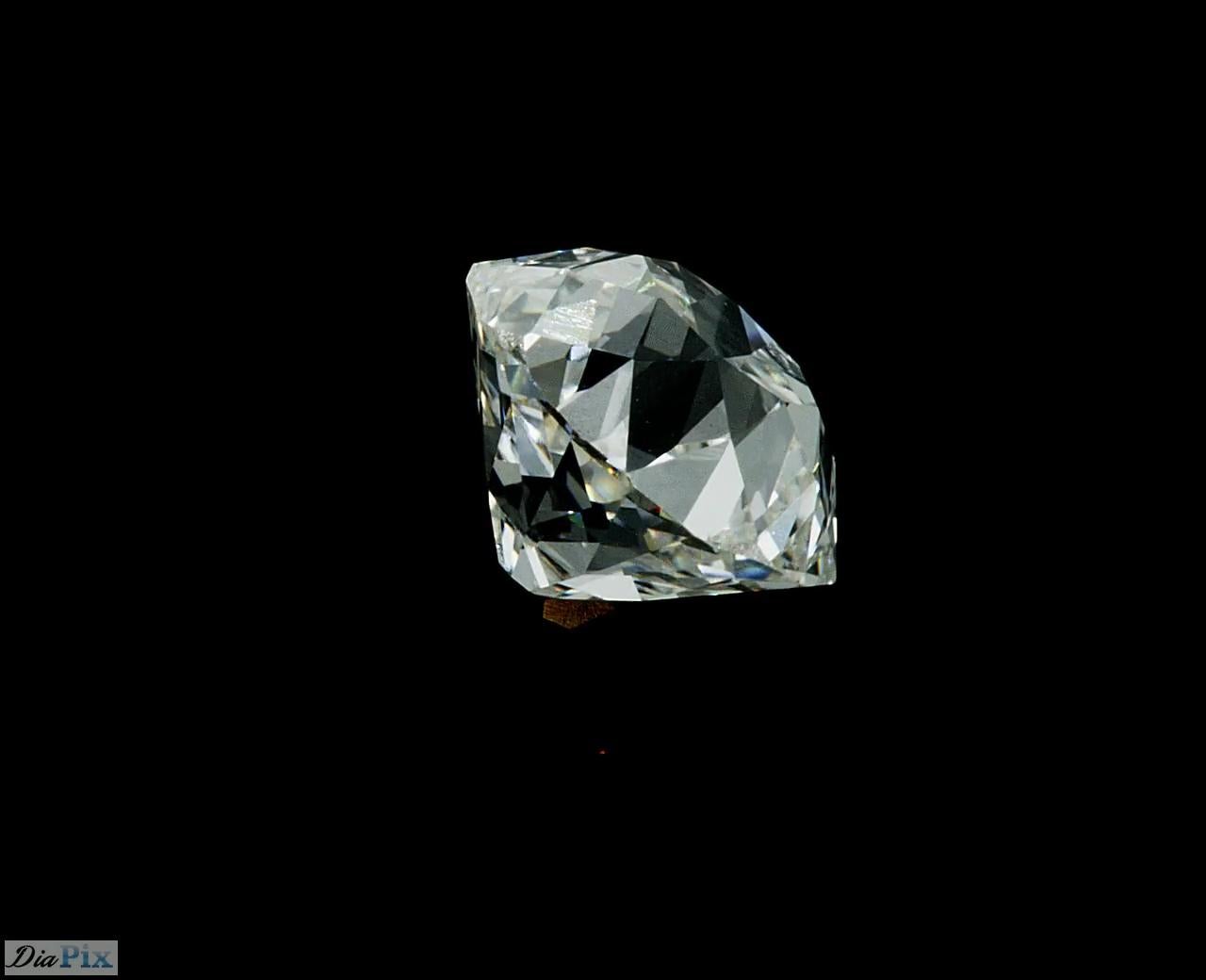Certified Diamond, Old Mine Cut, 1.61 Carat E VS2 2