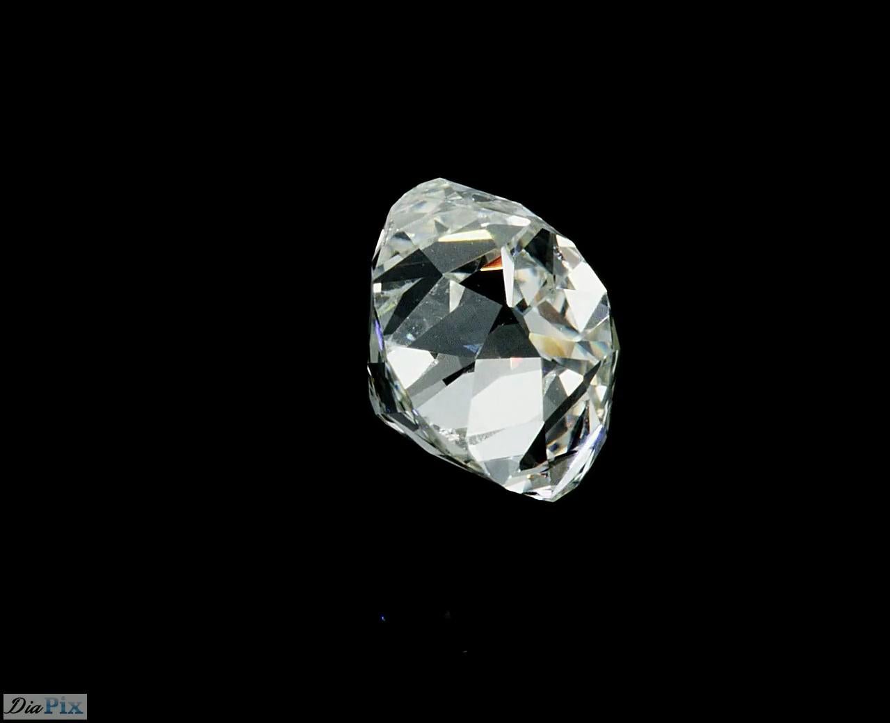 Certified Diamond, Old Mine Cut, 1.61 Carat E VS2 3
