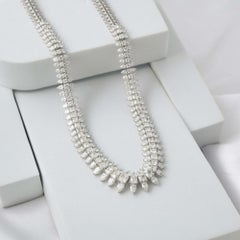 HRD Certified Diamond Symphony Couture Statement Necklace 18K Gold