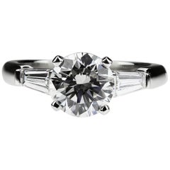 Asprey Solitär HRD zertifizierter runder Diamantring 2Ct GVVS2