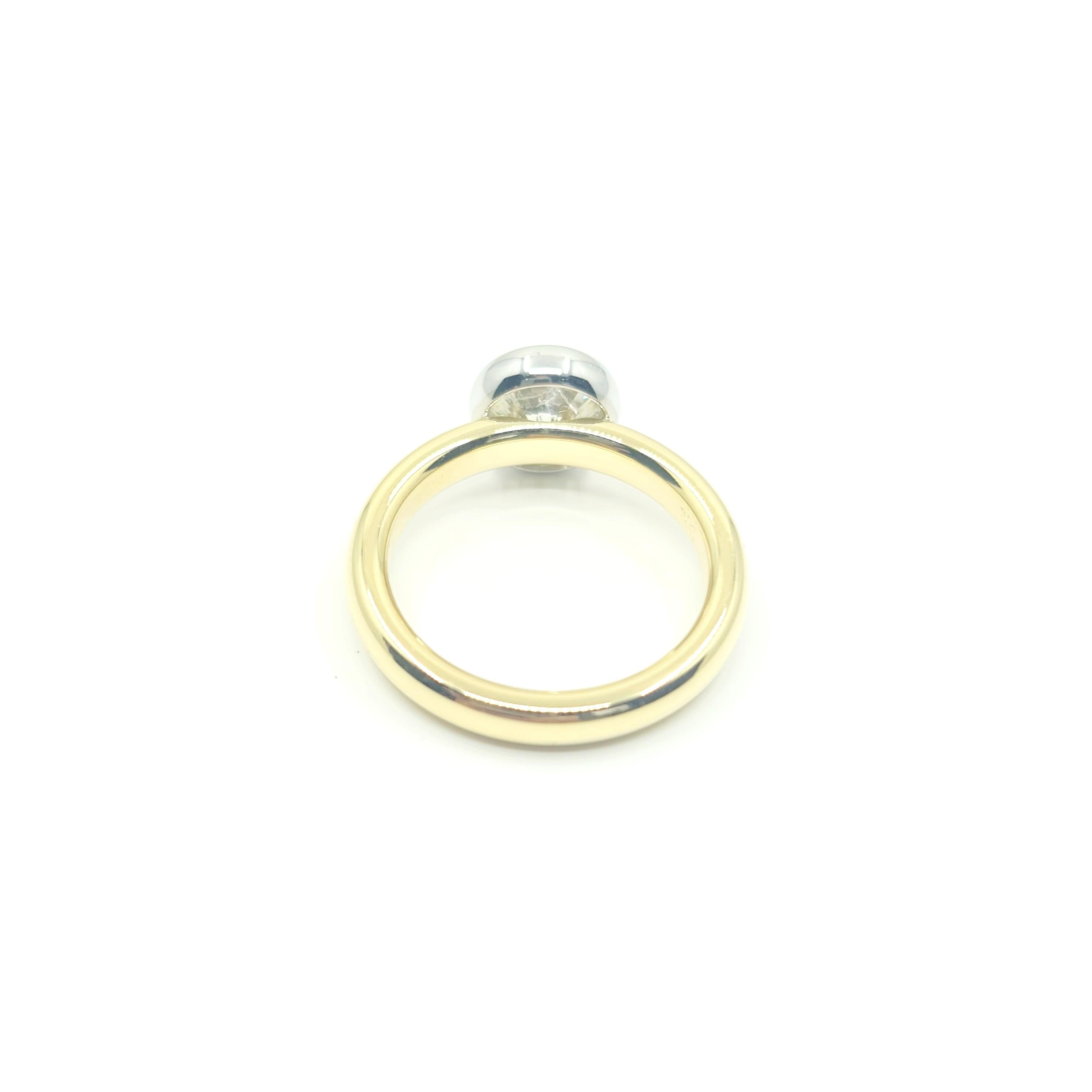 HRD Certified Solitaire Ring with 2.02Ct J-K/I(P) 18K Gold 4