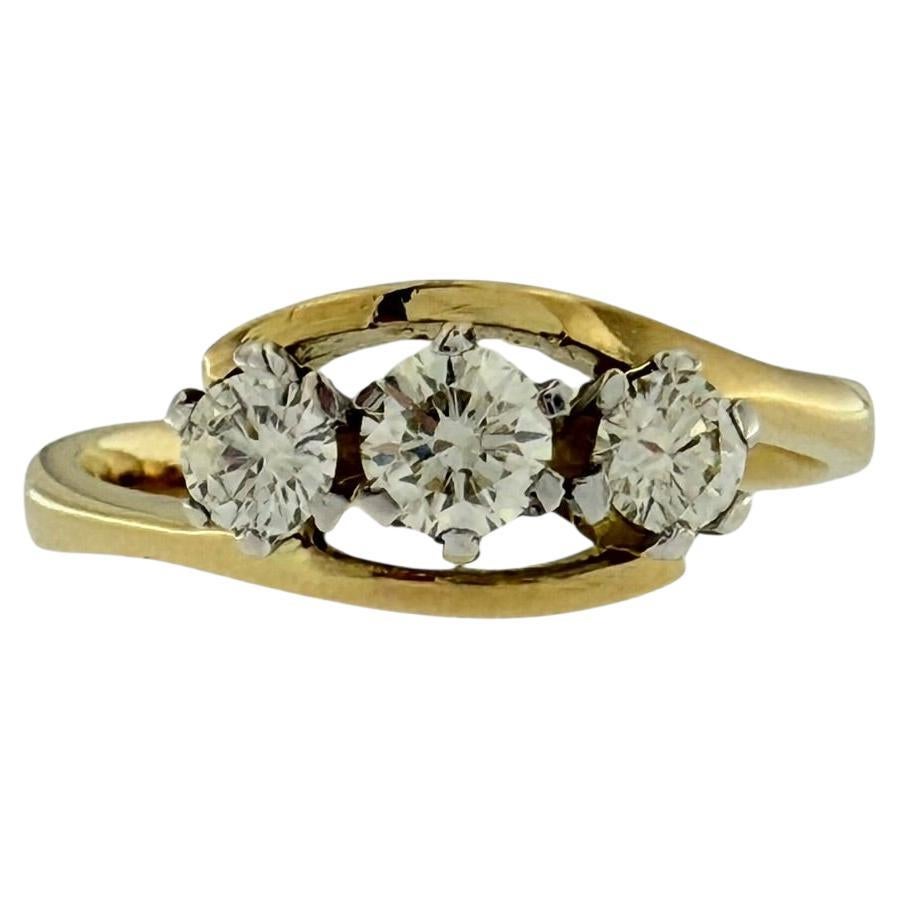 HRD Certified Trilogy White Gold Ring with Diamonds For Sale