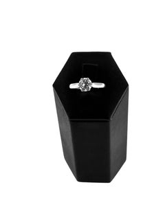 Anello solitario in oro bianco certificato HRD con 1,00ct di diamanti naturali