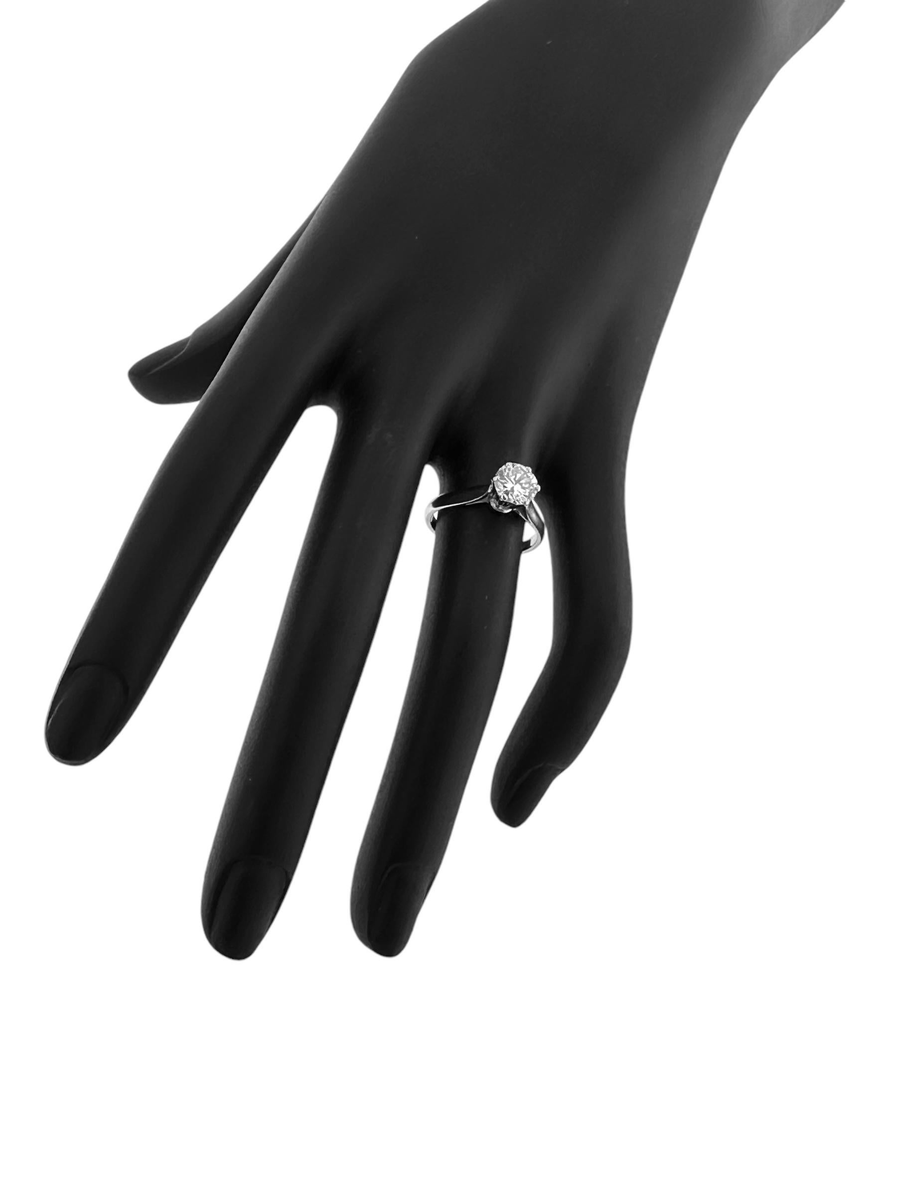 HRD-zertifizierter Solitär-Ring aus Weißgold mit 1,00 Karat natürlichem Diamant für Damen oder Herren im Angebot